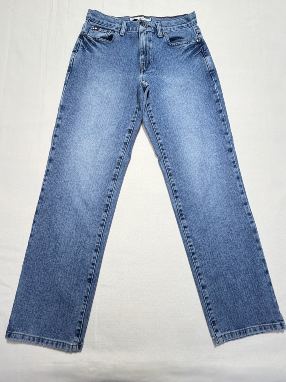 Tommy Hilfiger Boyfriend Jeans Sz 2 High Rise Straight Leg Normcore Casual - Picture 2 of 7